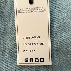 Judy blue wide leg light wash 13/31
